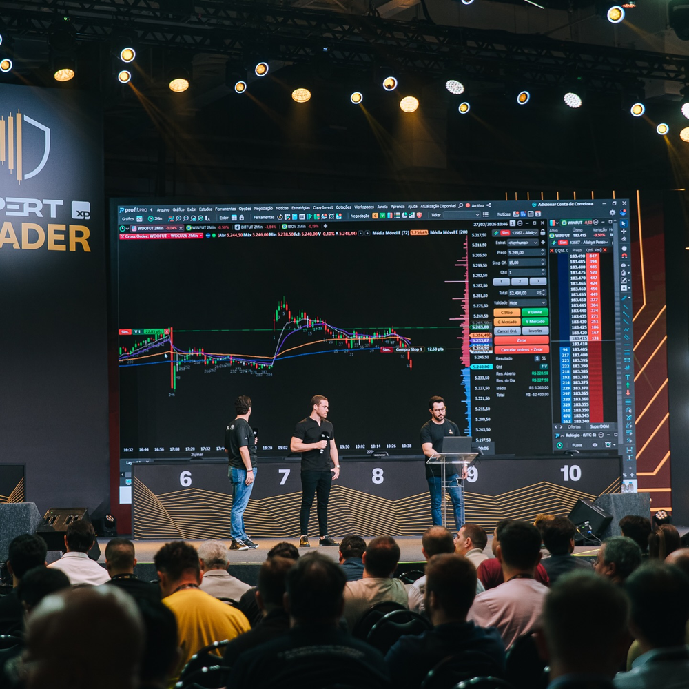 Evento XP com mais de 2.500 traders — Eduardo como palestrante principal